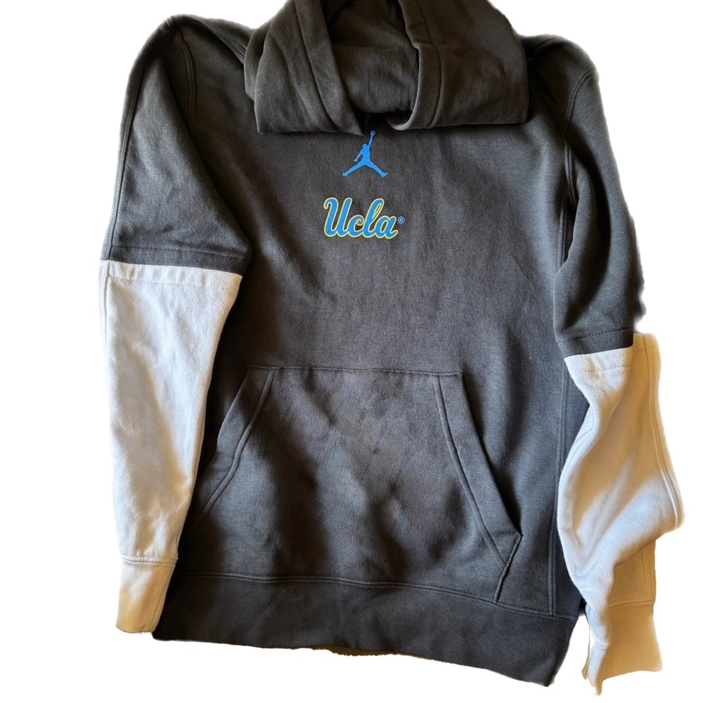 UCLA Nike Gray and White Women’s Hoodie with Blue Logo